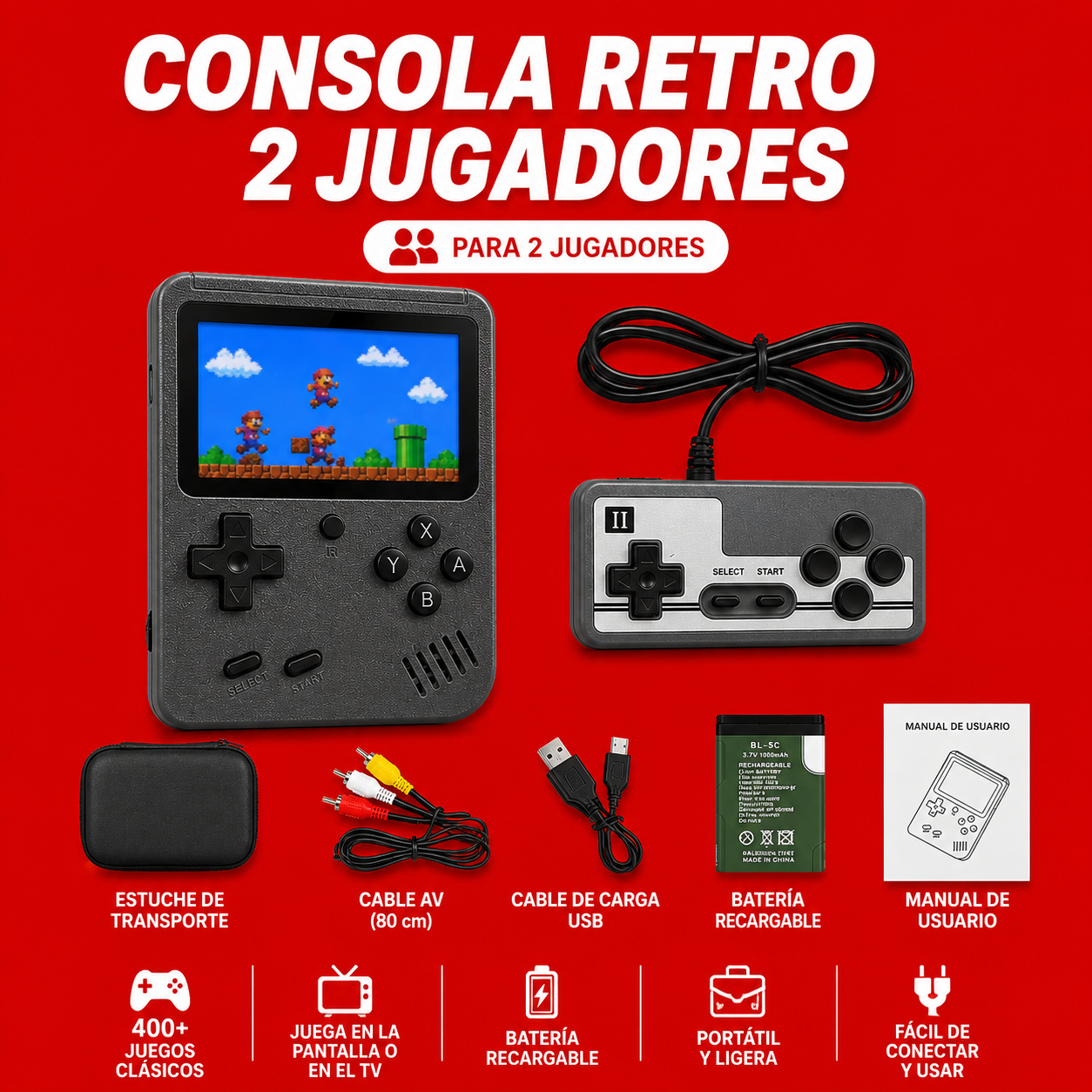 PAQUETE DE MINI CONSOLA RETRO